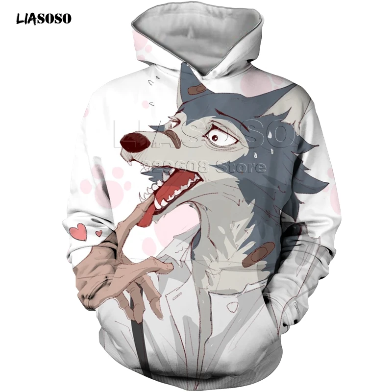 11 LIASOSO, новинка, Повседневный, 3D принт, для женщин, мужчин, BEASTARS, стильная толстовка, зимняя, толстовка, хип-хоп, пуловер, BEASTARS, Harajuku, толстовка, пуловер - Цвет: 11