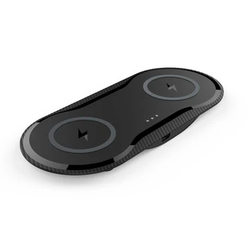 

Qi Watches Wireless Charger Mobile Phones 2 In 1 Fast Anti-slip Travel Stand ABS Pad Station Dual Charging Desktop Base Portable