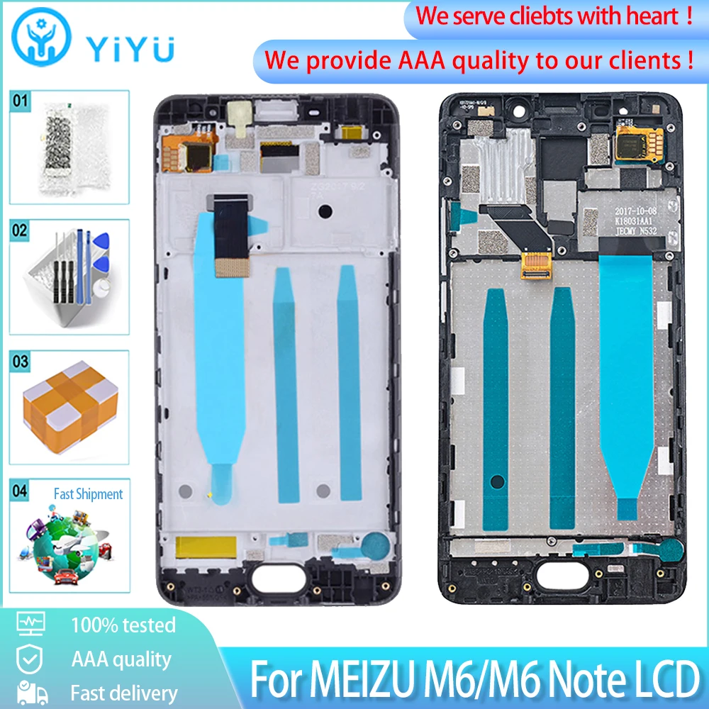 Оригинальный ЖК-экран для MEIZU M6 Note ЖК-дисплей сенсорный экран с рамкой AAA +++