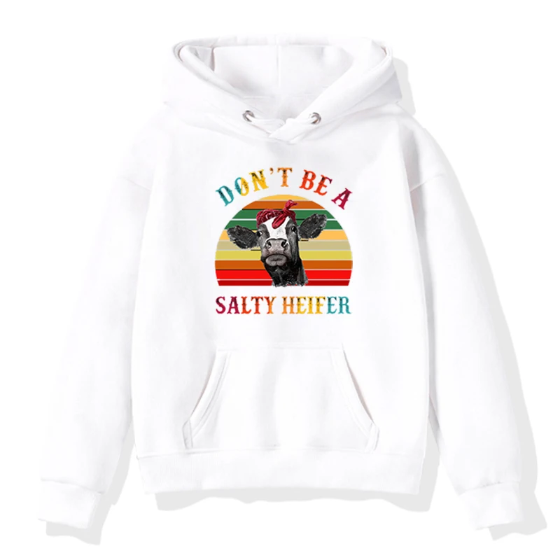Толстовка с капюшоном для мальчиков, детская одежда с модным принтом «Don't Be A Salty Heifer», зимняя одежда для маленьких девочек Детский свитер новая одежда толстовка с капюшоном - Цвет: 924-bj-11-27-6
