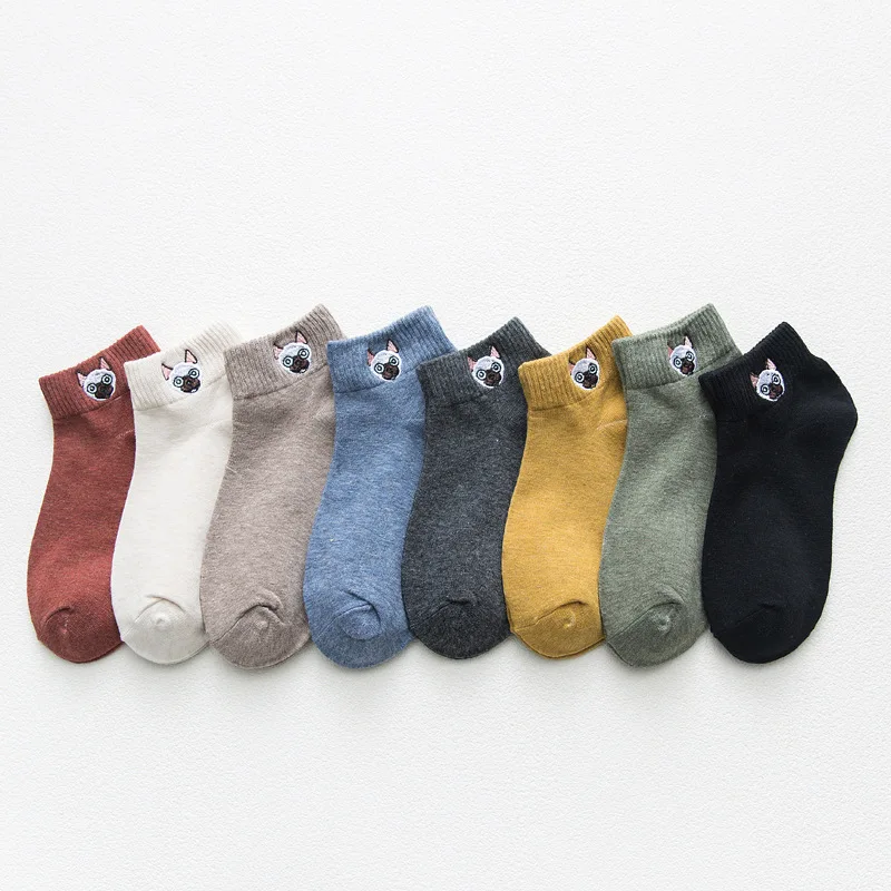 Women Invisible Socks Boat Socks Slippers Cartoon Spring Autumn Cotton Sock Kawaii Slippers Invisible Girl Lady Low Cut Socks