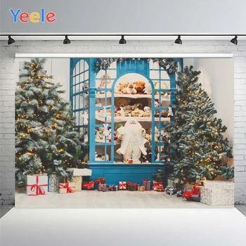 

Yeele Gifts Photo Background Photophone Christmas Trees Toys Santa Claus Photography Backdrops for Decoration Customized Size