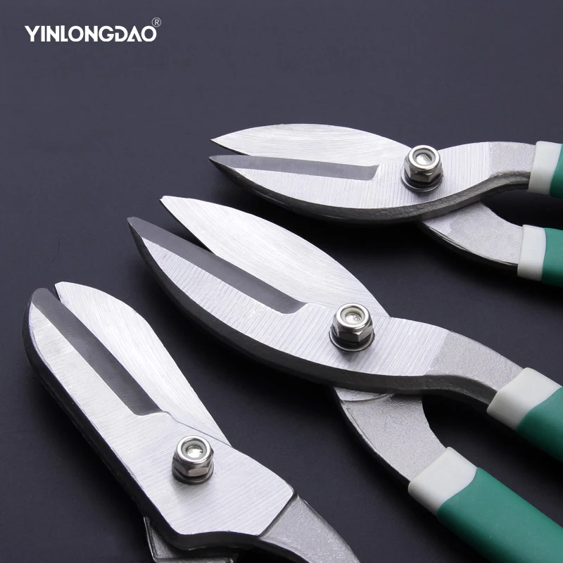 

8/10/12/14 inch Straight bend Cut Handle Metal Shears Thin Metal Scissors Cutter Tin Iron Sheet Straight Shears Hand Tools