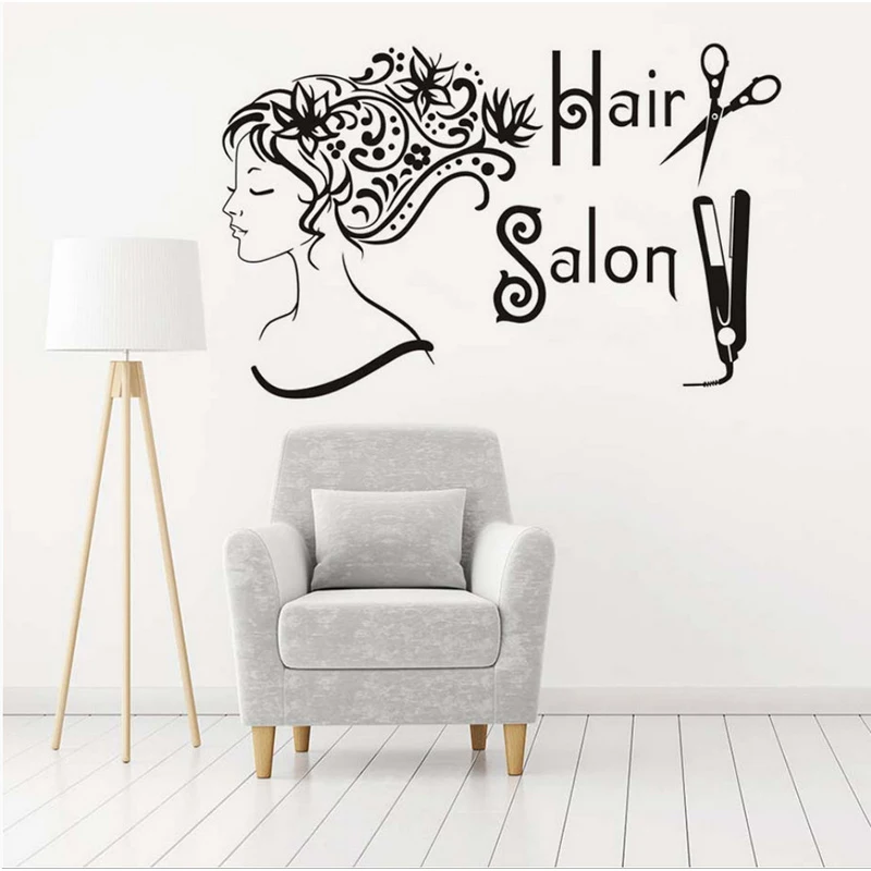 

barber shop creative personality 3 d wall stickers wallpaper Living room hall study bedroom bathroom children is room