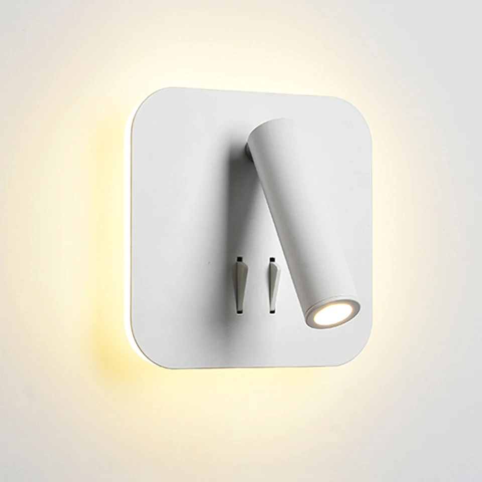 

LED Wall Lamps Reading 10W Household Simple Style Back Light Bedroom Study Living Room Sconce Adjustable Bedside Wall Lighting