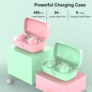 

TWS Bluetooth Earphone Wireless Headphones Button Control Earbuds 8D Stereo HiFi Sound Waterproof Earphones With Microphone