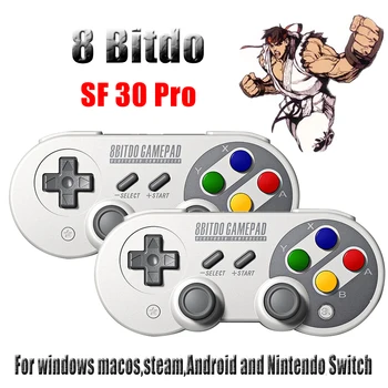 

for 8Bitdo SF30Pro/SN30 Pro 2.4G USB Wireless Bluetooth Gamepad for Nintend Switch/Windows/macOS/Android Rumble vibration r30