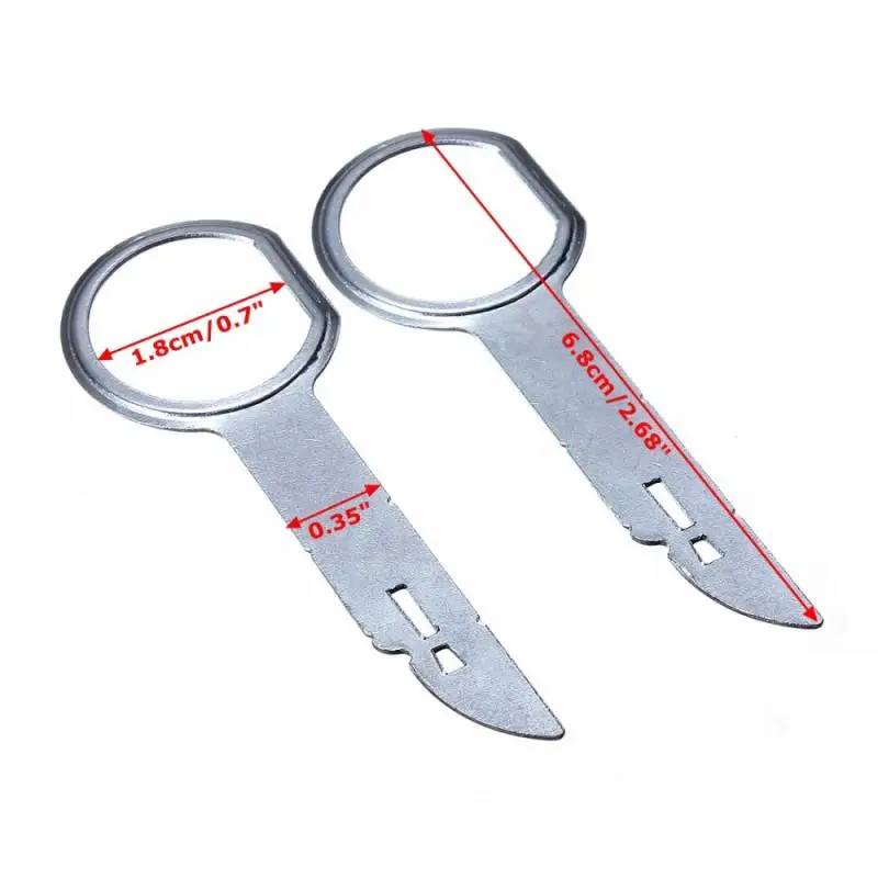 

4Pcs/2 Pairs Car Interior Radio Removal Key Pin Tool Stereo Head Unit Audio Disassembly Tools For VW Audi Keys Extraction Tools