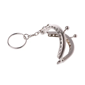 

1PC Coin Purse Bag Arch Frame Kiss Clasp Lock With Key Ring DIY Craft 5cm