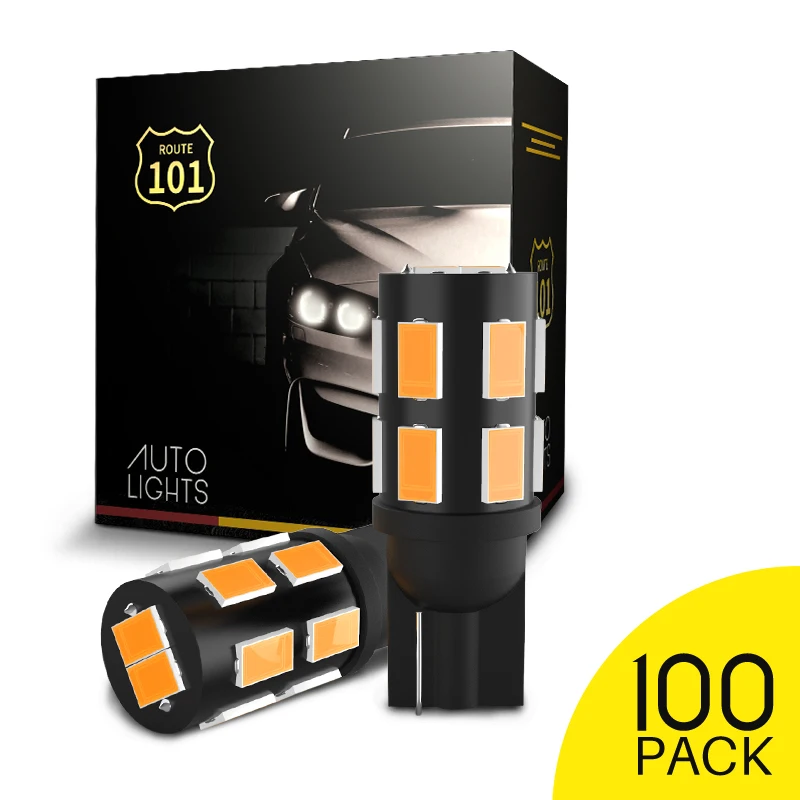 

Route101 100x T10 W5W LED 4300K Warm White 12V LED Car Interior Dome Map Light Bulb 5W5 194 168 4500K T15 W16W Auto Reading Lamp