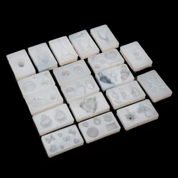 

20Pcs 3D UV Gel Silicone Nail Art Mold Expoy Resin Cabochon Jewelry Craft Mold Y4QB