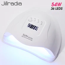 Jillradia SUN 5X Plus Сушилка для ногтей для маникюра УФ-лампа для сушки ногтей Гель-лак ледяная лампа 36 шт. светодиоды автоматический датчик 10 s/30 s/60 s/99 s Nai