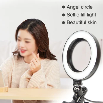 

Self Shooting Broadcast USB Powered Photo Studio Live Stream Ring Light Makeup With Stand Portable Fill Photographic Video