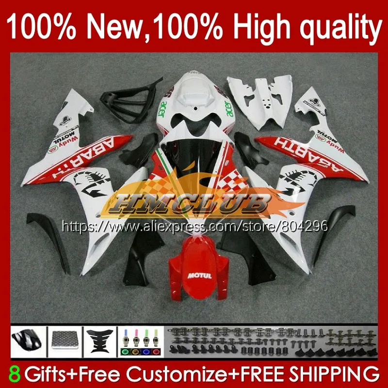 Корпус для YAMAHA YZF R 1 1000 CC 1000CC YZF-1000 YZFR1 61No.105 красный белый R1 YZF-R1 04 05 06 YZF1000 2004 2005 2006