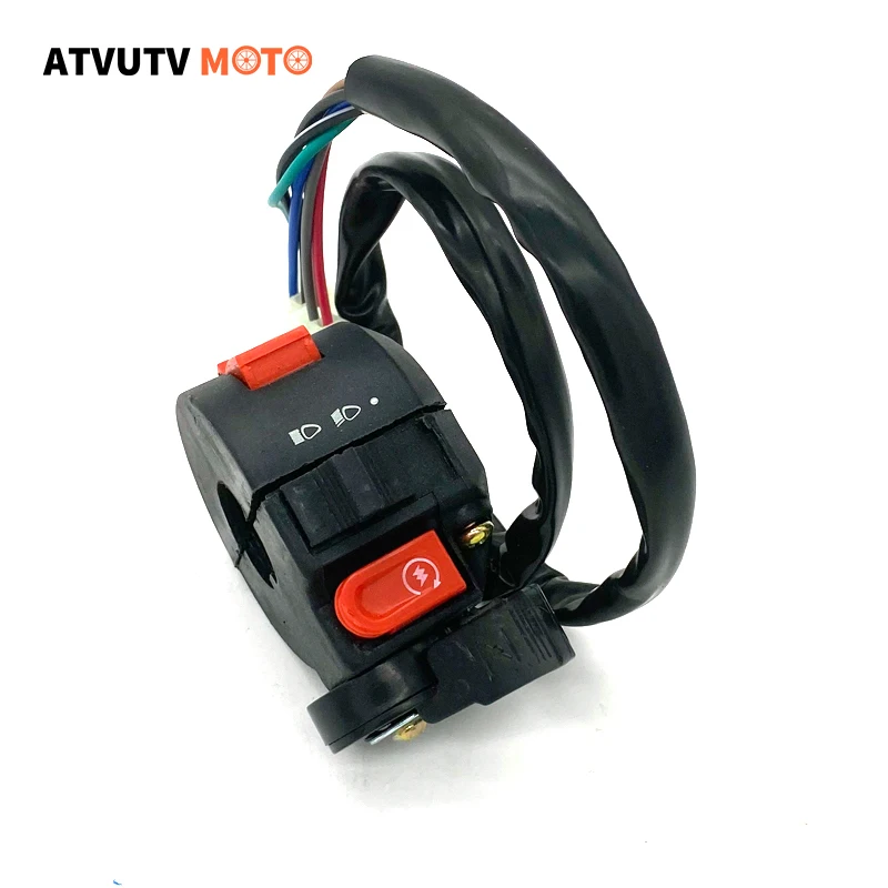 5 wires +2 wires with Choke Lever 22mm Kill Light Start Switch For Chinese 50cc 70cc 90cc 110cc ATV Quad Kazuma Taotao Coolster