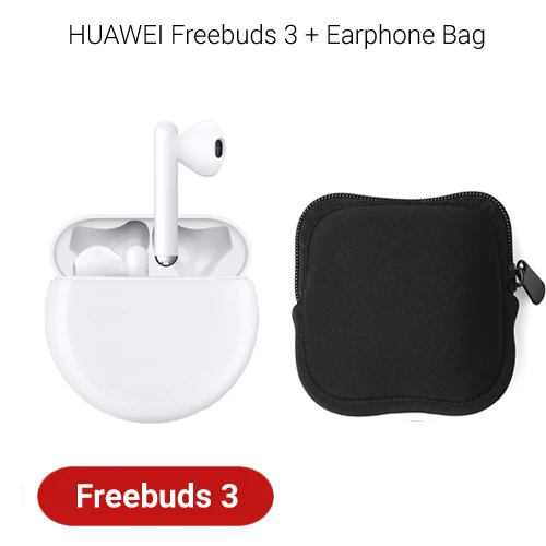 Huawei Freebuds 3 Оригинальные беспроводные наушники huawei Freebuds 3 TWS, bluetooth-наушники с функцией активного шумоподавления, Bluetooth 5,1, управление нажатием, 20 часов - Цвет: White add bag