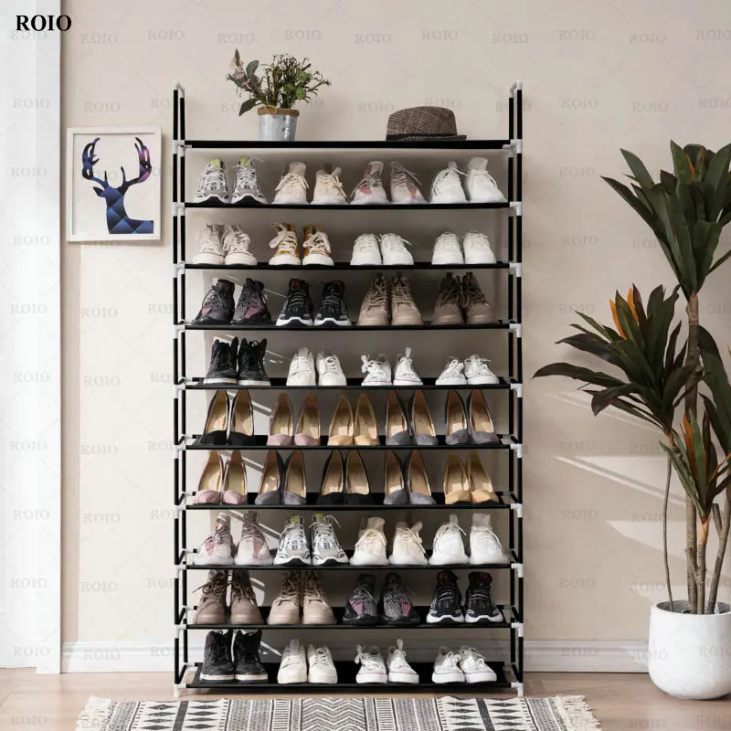 Simple Shoe Rack Large Capacity Boots Shoes Shelf Living Room Space Saving Shoes Organizer Stand Holder Nonwoven Shoe Cabinet