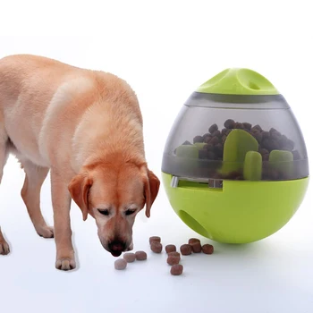 Dog Food Feeders Ball Pet Interactive Toy Tumbler Egg Smarter Cat Dogs Shaking Food Leakage