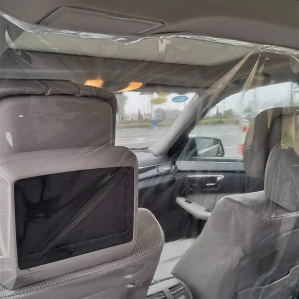 

Plastic Transparent Car Partition Divider Film PVC Taxi Uber Minicab Safe PPE