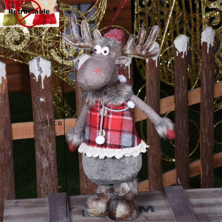 47 см Санта-Клаус Снеговик Рождественские куклы Рождественские украшения для дома выдвижные стоячие игрушки для вечеринки в честь Дня Рождения подарок для детей - Цвет: dress 256