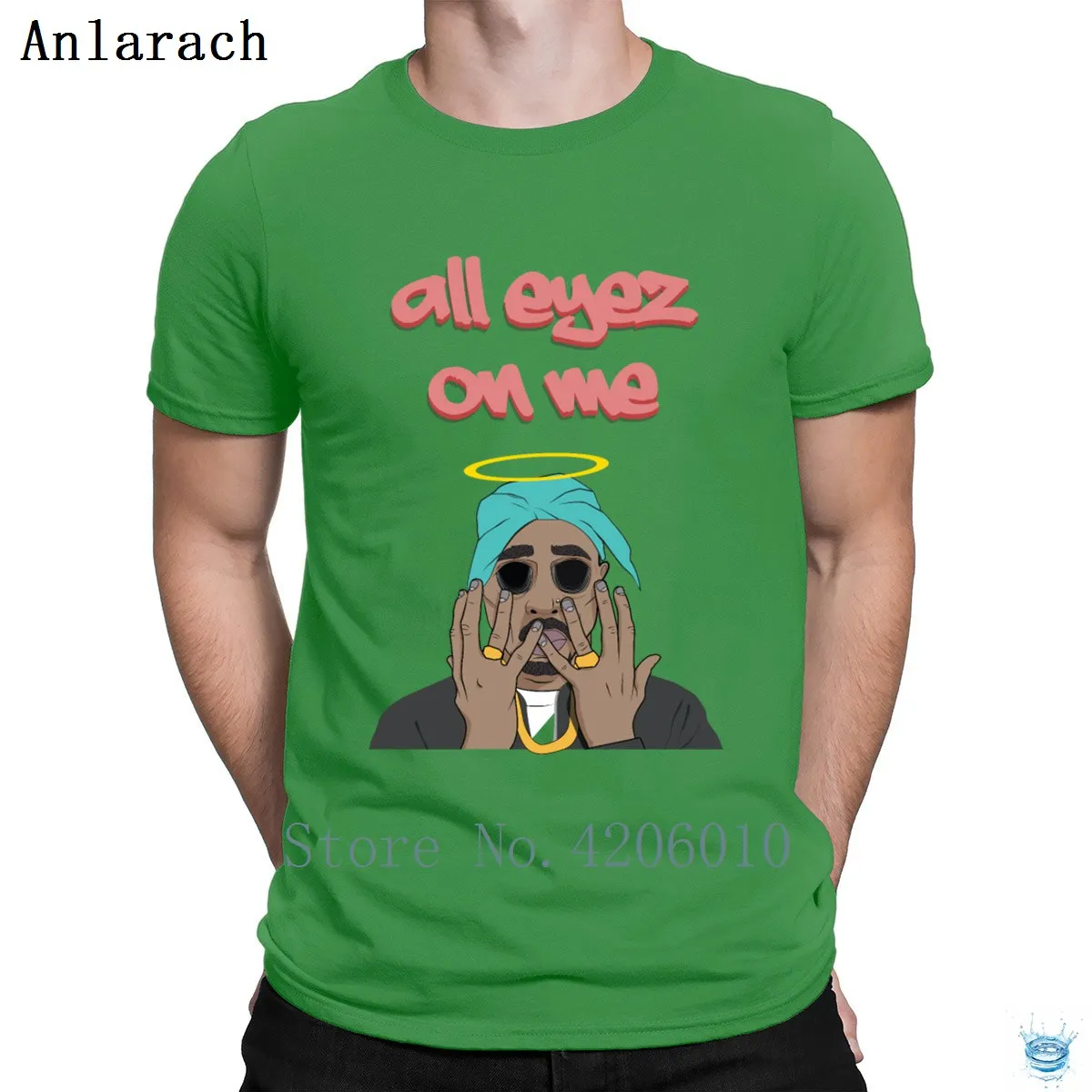 Green Pac Amaru Shakur, хип-хоп, лучший рэпер, футболка, известная Повседневная Юмористическая Мужская футболка, высокое качество, весна-осень, с надписью - Цвет: Green