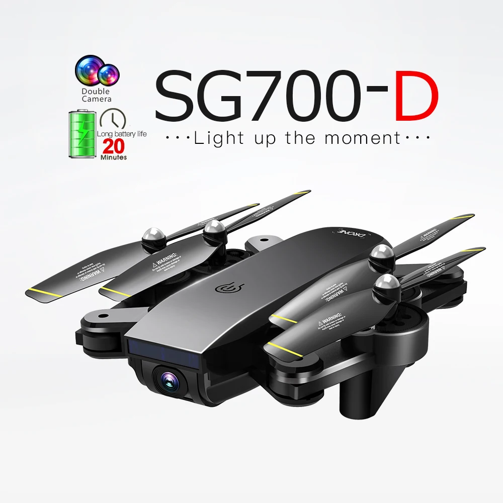 SG700-D WiFi FPV RC Drone with Dual Camera 1080P 720P 4K Selfie Professional Foldable Optical Flow Quadcopter Helicopter