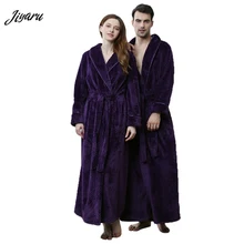 Зимний теплый банный халат, одежда для сна для женщин и мужчин, Коралловое кимоно из рунной шерсти, халат с длинным рукавом, толстый Халат, ночное платье, халат для пар