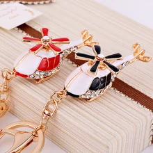 Напрямую от производителя,, деликатный вертолет с инкрустацией стразами, брелок для девочек, сумка для ключей из сплава, Сумка с подвесками и пряжкой