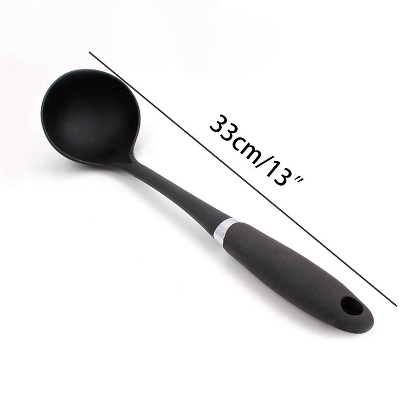 Soup spoon Силиконовый скребок с антипригарным покрытием, специальная кухонная лопатка, набор кухонной утвари, аксессуары для кухонной утвари - Цвет: Soup spoon