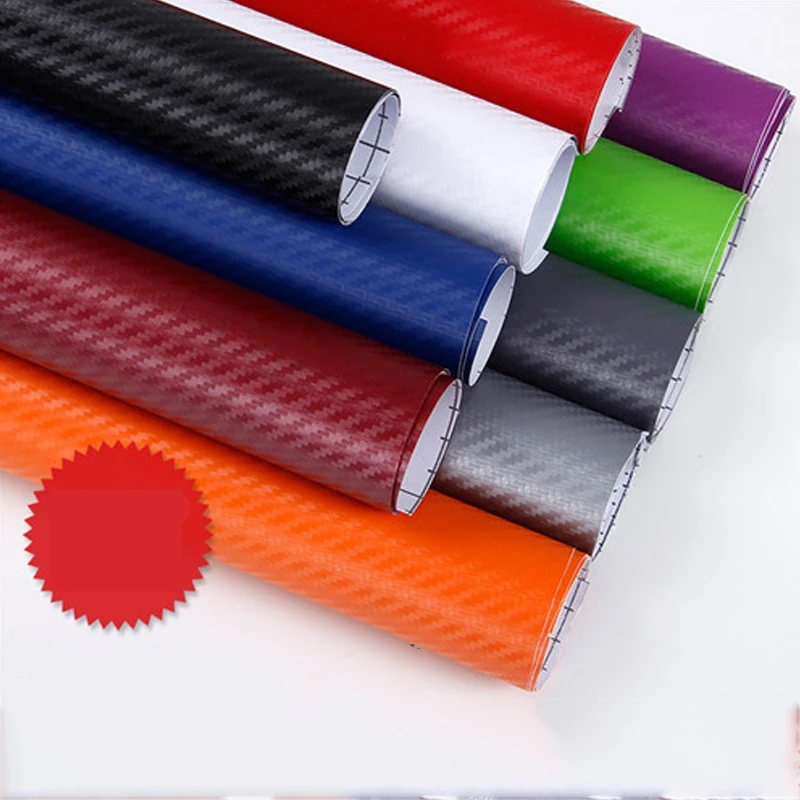 

10x127cm Carbon Fiber Vinyl Film Car Stickers Waterproof Car Styling Wrap For Auto Vehicle Detailing Car accessories Motorcycle