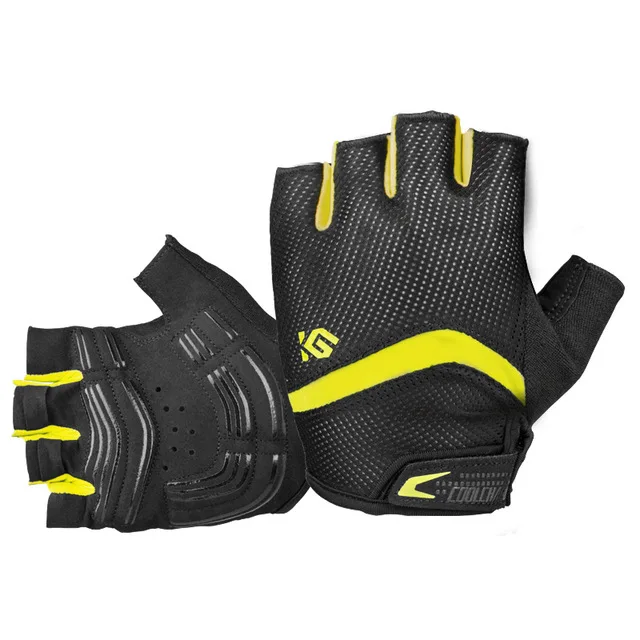 Coolchange Cycling Gloves Half Finger Shockproof Breathable Outdoor Sports Gloves Anti-sweat Bike Bicycle Gloves for Men Women - Цвет: Цвет: желтый