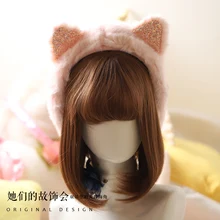 Принцесса сладкий Лолита наушник осень-зима корейский и японский модный кот ухо наушник Милая девушка наушник GSH239