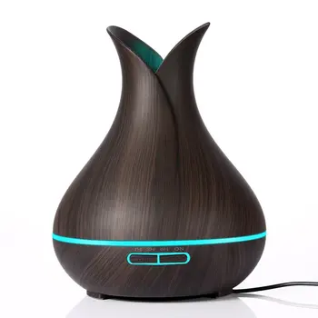 

400ml vase type 7 color LED helps sleep aroma diffuser night light, supports ultrasonic cold mist air humidifier