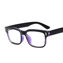 Новые трендовые Дикие повседневные унисекс без градуса ретро-очки для чтения бежевые квадратные плоские оправы Модные индивидуальные синие пленочные очки