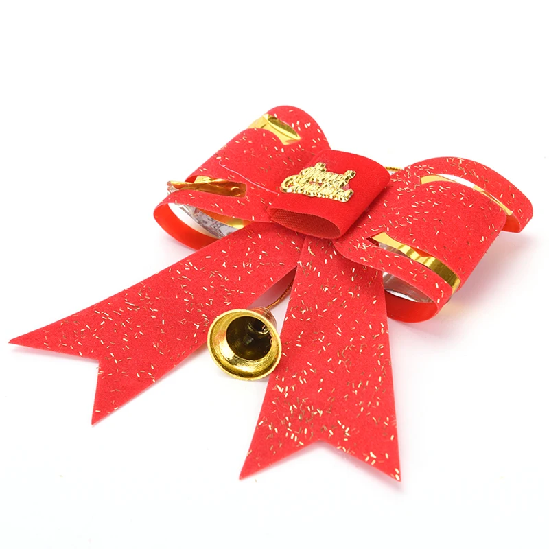 Новогоднее украшение с бантом новогодние украшения узелковые цветы