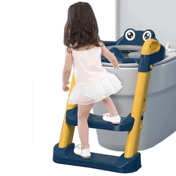 Siège de toilette pour bébé, chaise pliante d'entraînement avec tabouret réglable, chaise de toilette sûre pour enfants en bas âge 