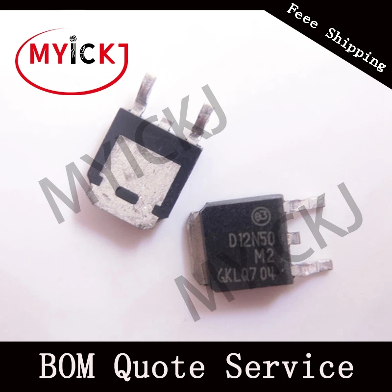 10 шт. D12N50M2 TO-252 N-Channel MOSFET 500 V 11.5A 0 65 Ω микросхема | Лампы и освещение