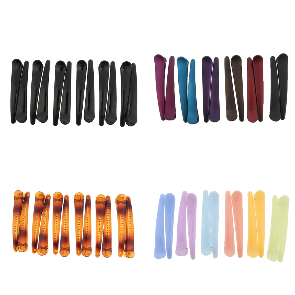 12Pcs Duck Teeth Bows Hair Clips Non-slip Alligator Clamp DIY Accessory Hair Care Styling Tools