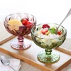 Salad Glass Bowl Glass Russian Retro Relief Style Salad ice Cream Shake Goblet Cup Restaurant Hotel Banquet Household Items ► Photo 2/6