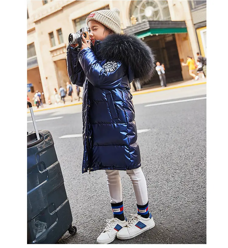 Jaqueta de Inverno das Crianças à Prova Gola de Pele com Capuz Meninos Crianças Roupas Quentes Cabolsas Grossos Vento Criança Grande Parka 8 casacos grossos inverno das crianças à prova