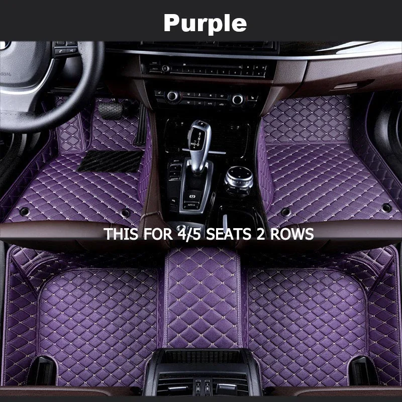 5 seats 2 rows Пользовательские автомобильные коврики для Volkswagen все модели vw Passat Polo golf TIGUAN JETTA Touran Touareg EOS автостайлинг авто коврики - Название цвета: 5 seats 2 rows