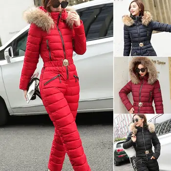 

5 Colors S-XXL Women Jumpsuit Breathable Snowboard Jacket Skiing Suits Pant Sets Warm Bodysuits Outdoor Snow Suits