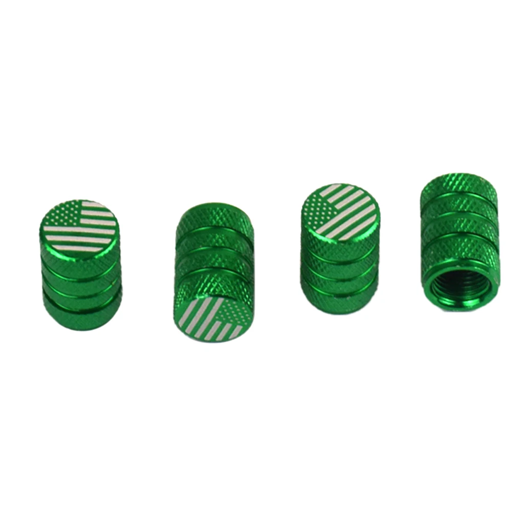 USA Flag Tire Valve Stem Caps Universal fit for Cars, SUVs, Bikes, Bicycles, Trucks, Motorcycles, Light-Weight Aluminum Alloy