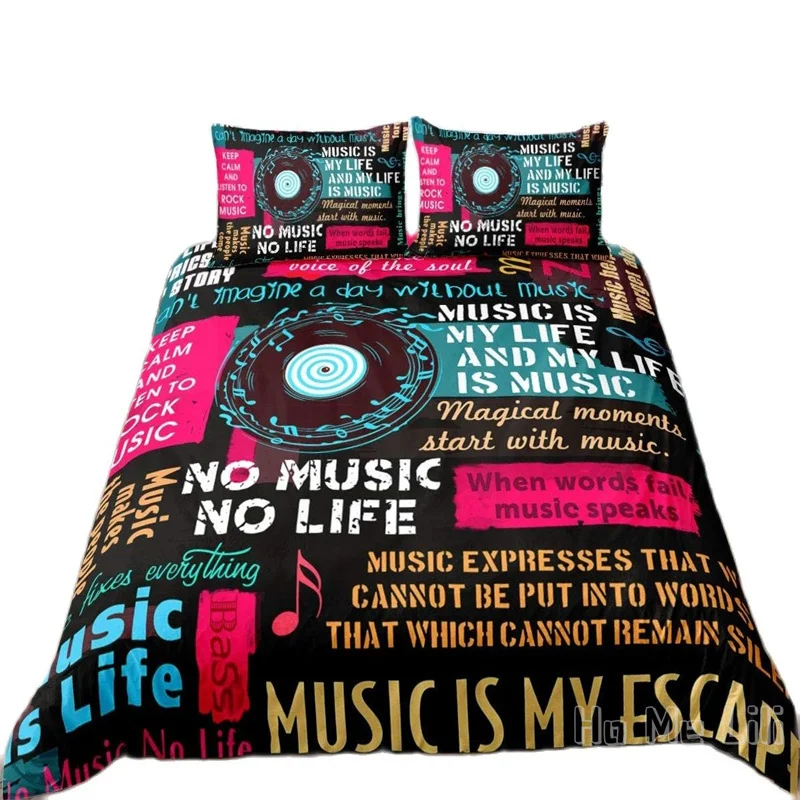 

Rock Music By Ho Me Lili Duvet Cover Jazz Bedding Set For Kids Teens Boys Girls Man Hip Hop Grunge Room Decor