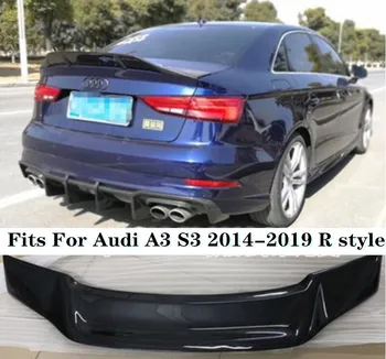 

NEW High quality Carbon fiber Rear Trunk Lip Spoiler Wing Roof Spoiler Fits For Audi A3 S3 2014-2019 R style