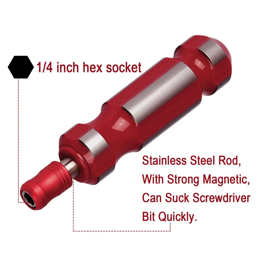 1/4 дюймов быстрая замена Отвертка Держатель Бит сильная Магнитная Шестигранная отвертка ручка для Torx Phillips плоские отвертки биты