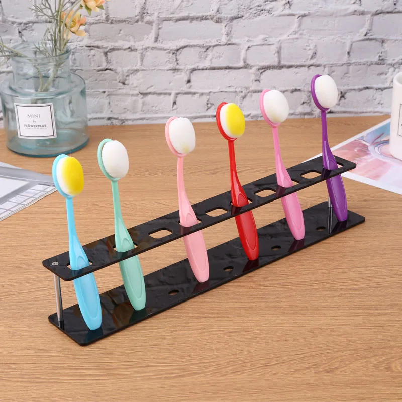 Smooth Blending Brushes 5/10 Holes Brush Holder Rack Drawing Painting Brushes Flat Kit Ink Application Tool for DIY Cards Making