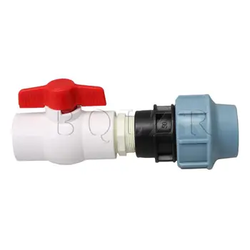 

BQLZR 28cm T-Handle Shut-Off Ball Valve for 50PE Tube BSP 1.5" Outer Thread
