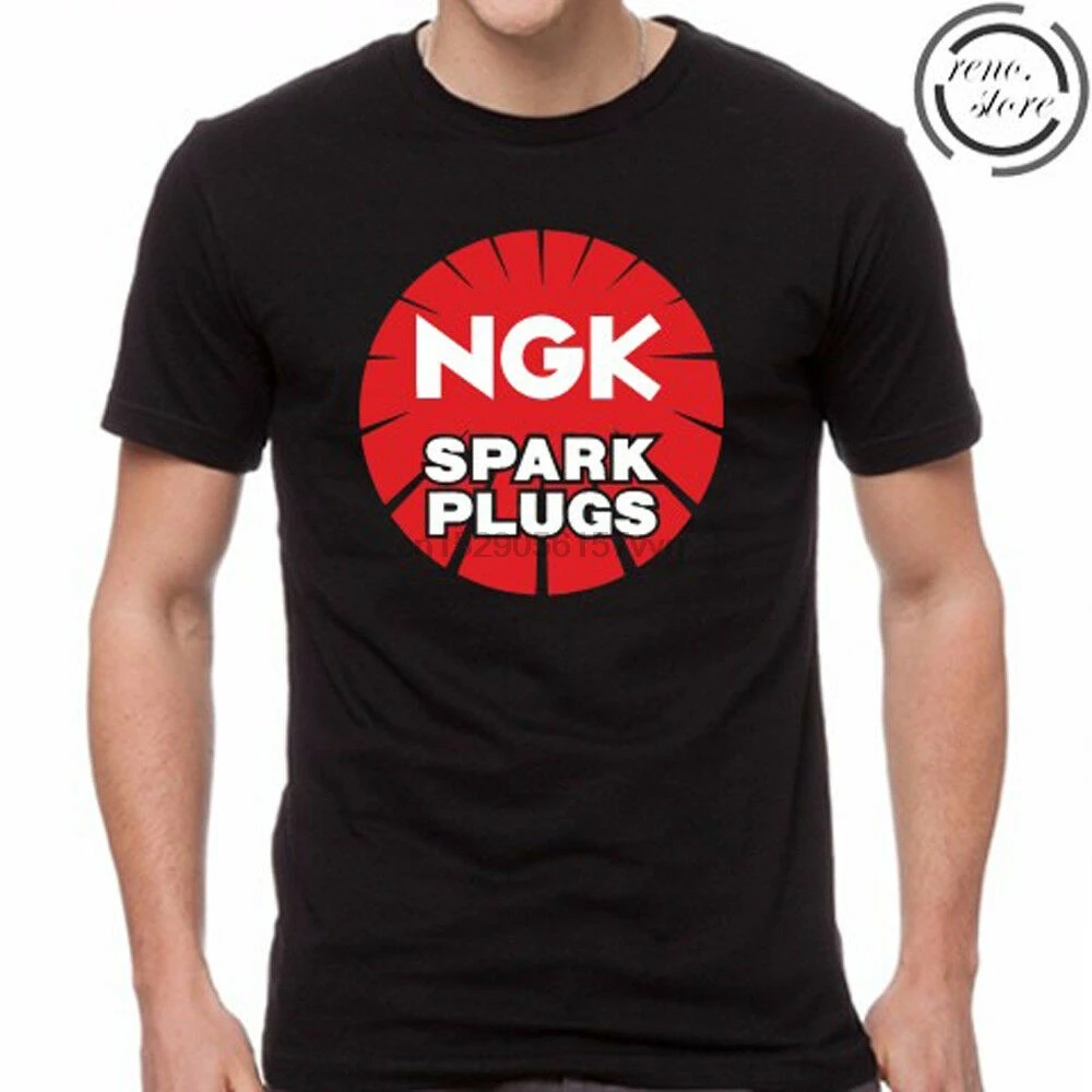 Ngk Spark Plugs Logo Men Black Tshirt Size S M L Xl 2xl 3xl(1