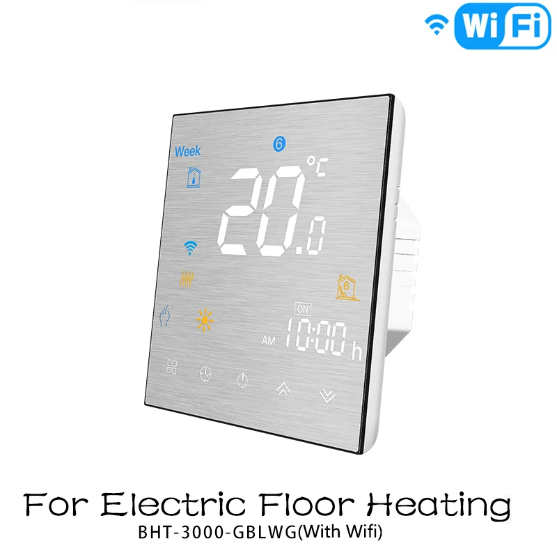 WiFi Smart Thermostat Temperature Controller for Water/Electric floor Heating Water/Gas Boiler Works with Alexa Google Home - Цвет: Electric Heating